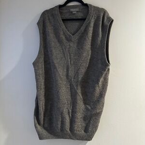 Daniel Cremieux Signature 100% Alpaca V-Neck Sweater Vest Grey Argyle XLT Peru